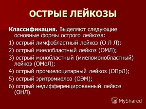 Острые лейкозы